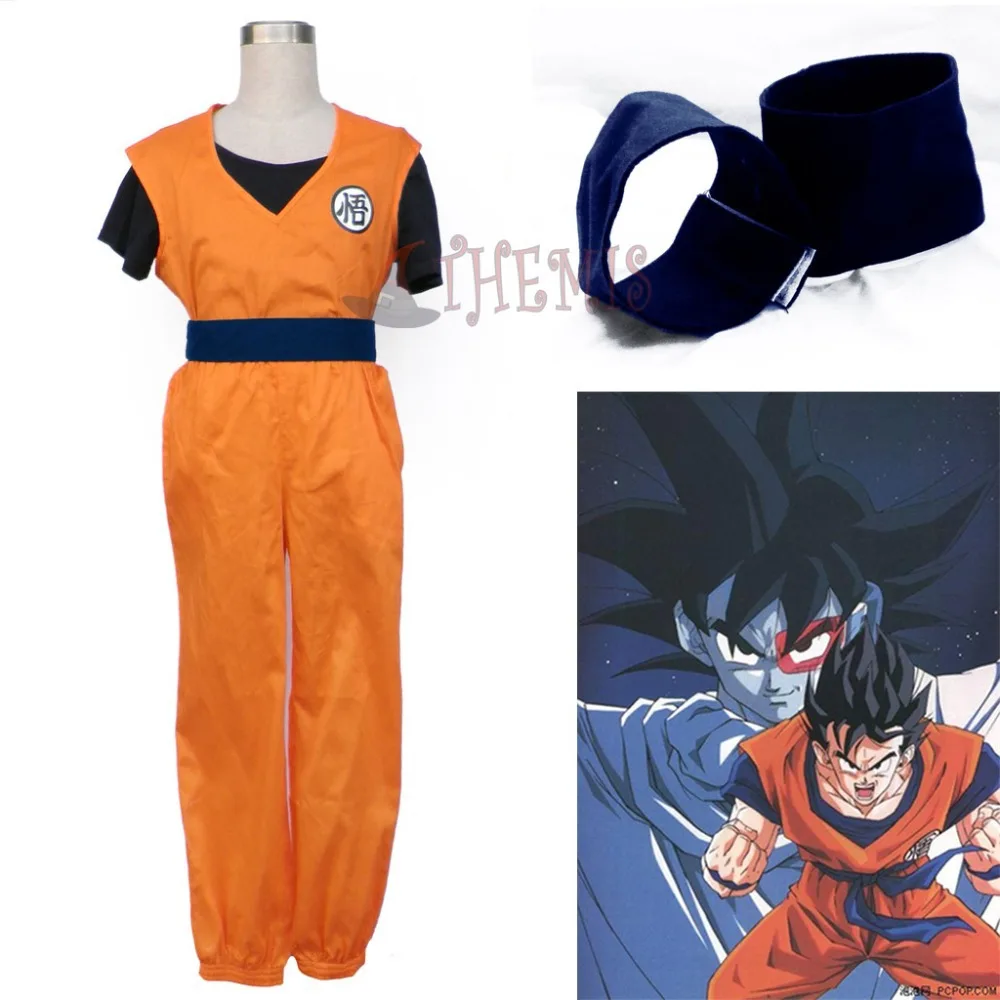 

Athemis Dragon Ball Z II SON GOKU Cosplay Costume Best Suit Pull over Shirt Uniform Anime Cosplay Man Suit
