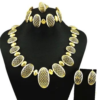 

dubai gold colour jewelry women fashion necklace fine jewelry sets women necklace gold jewelry sets