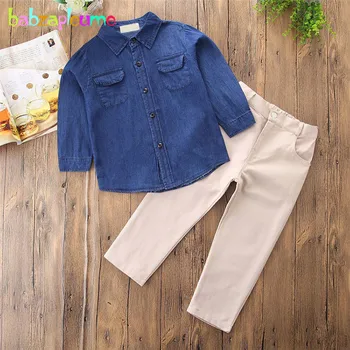 

2PCS/1-5Years/2018 Spring Autumn Fashion Children Clothing Set Denim Baby Shirt+Pants Kids Wear Toddler Boys Clothes Suit BC1123