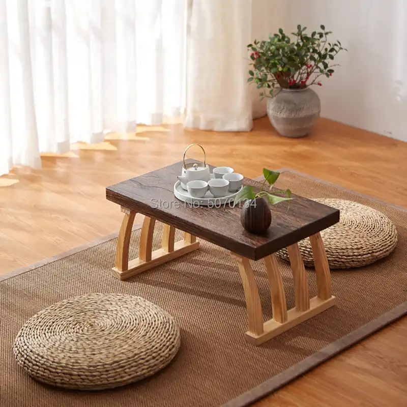 Japanese Style Tea Table Computer Table Rectangle Paulownia Wood Traditional Furniture Low Coffee Table Coffee Tables Aliexpress