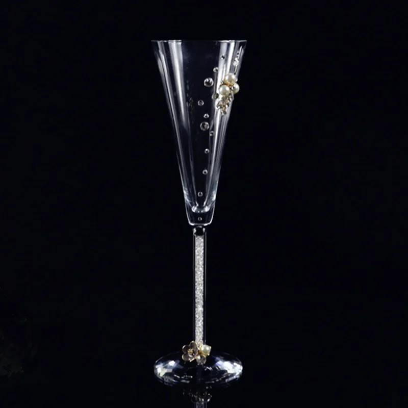 100ml-200ml crystal glass Cocktail glass Home wedding wine set Champagne Cup Wine cup Diamond drill rod