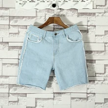 Новые летние джинсы Шорты mens5xl мужские короткие большие размеры белый пушистый кот ковбой мужской Шорты мужской