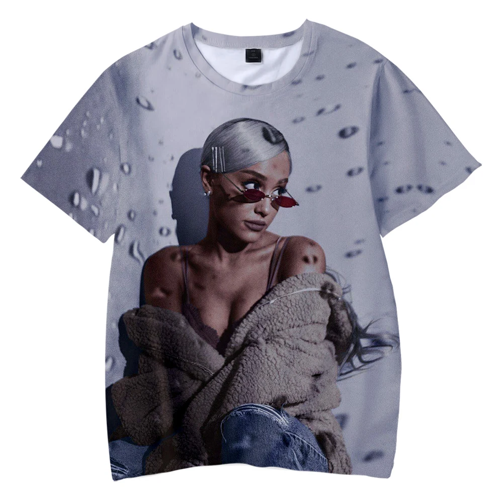 

Ariana Grande 3D Print Fashion Basic comfortable Cool Popular Kids T shirt casual Hip Hop Short Sleeve Summer Boys/Girls T-shirt