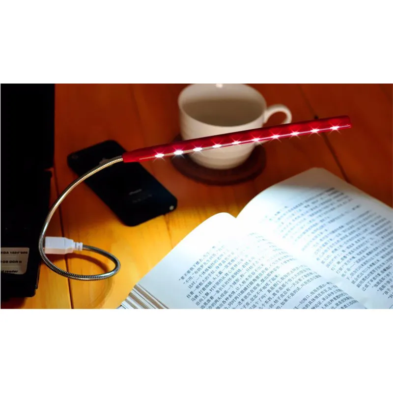 Настольная лампа с клавиатурой Гибкая железная цепь USB Светодиодная настольная