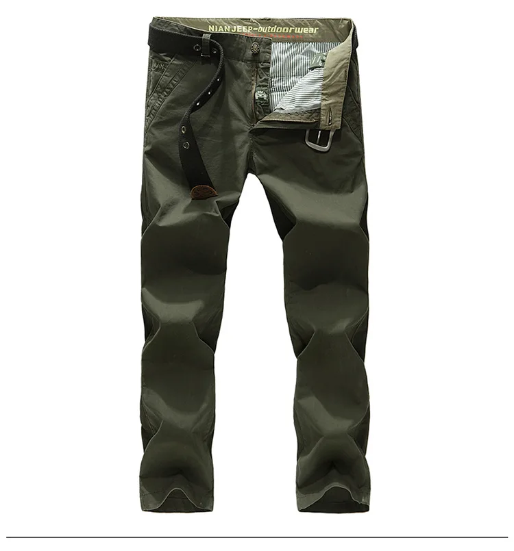 NIAN JEEP Брендовые мужские длинные брюки размер 29-42 с карманами, украшенные весенние и осенние мужские брюки h67