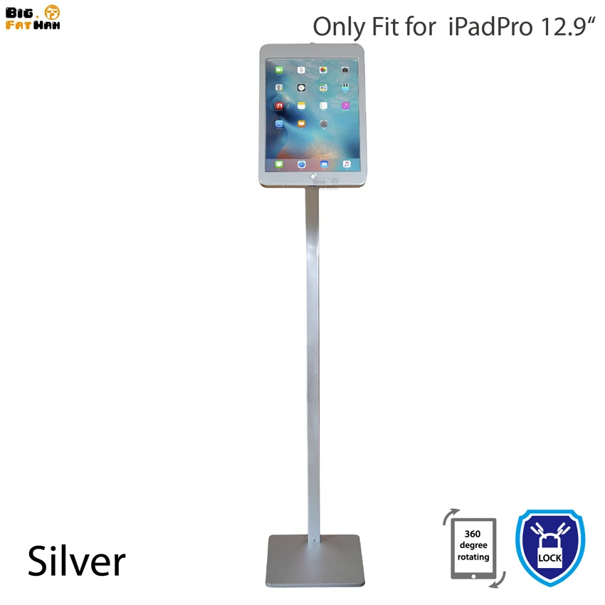 

Fit for iPad Anti-Theft display Floor Stand Case with Lock Kiosk holder for iPadPro 12.9 metal case frame security