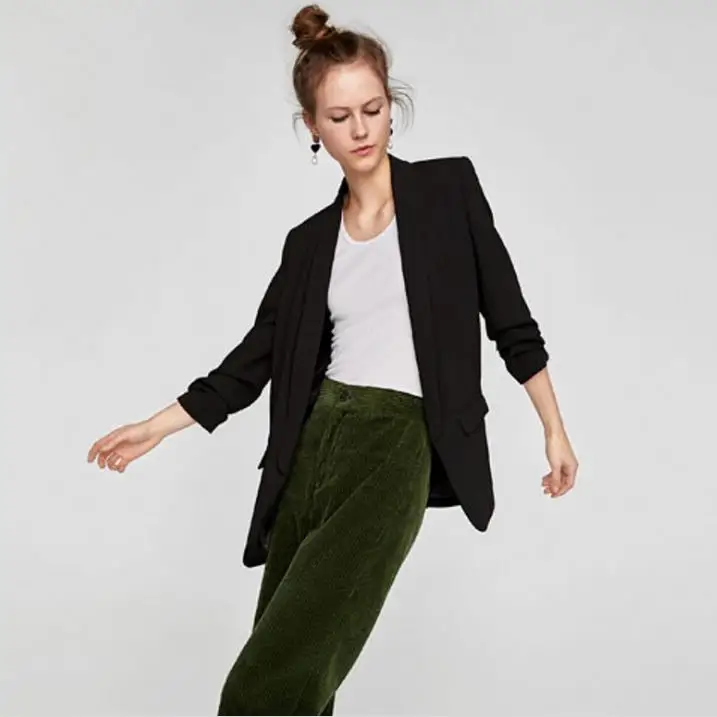 Новинка весны 2018 Для женщин пиджаки мода slim блейзер ПР пиджак дамы Офис пальто плюс Размеры 2XL