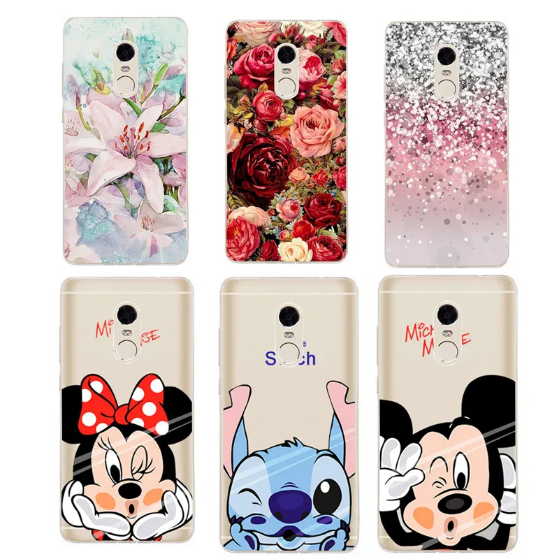 

For Xiaomi Redmi 4 4A 4X note 4 Case Cartton Pattern Transparent TPU Cases Silicone Case For redmi note 4 Soft Back Cover Coque