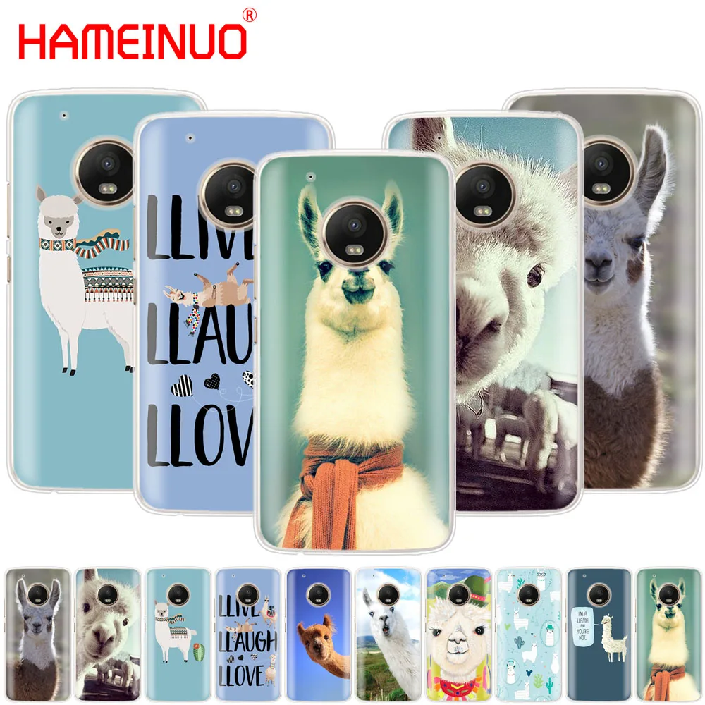 

HAMEINUO cute Alpaca lovely case phone cover For Motorola Moto X4 C G6 G5 G5S G4 Z2 Z3 PLAY PLUS