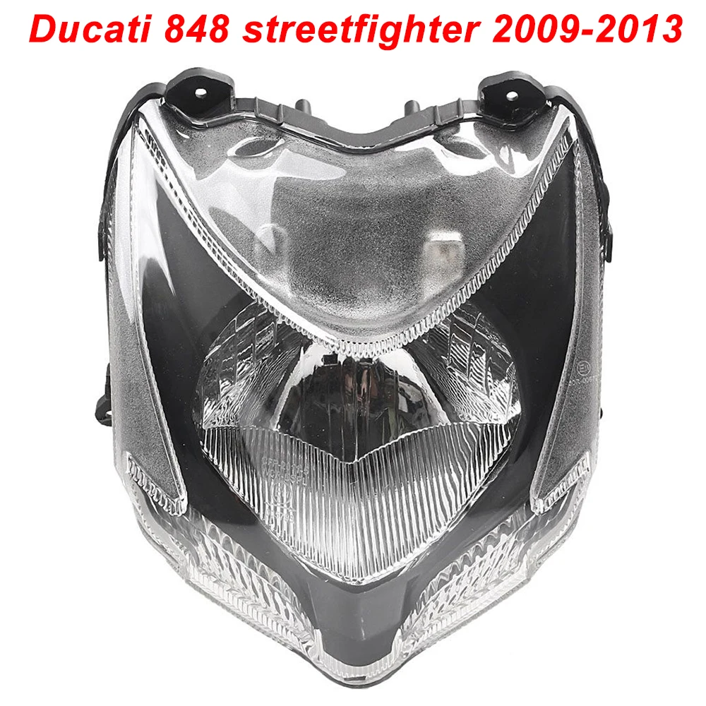 

For 09-13 Ducati 848 streetfighter Motorcycle Front Headlight Head Light Lamp Headlamp Assembly CLEAR 2009 2010 2011 2012 2013