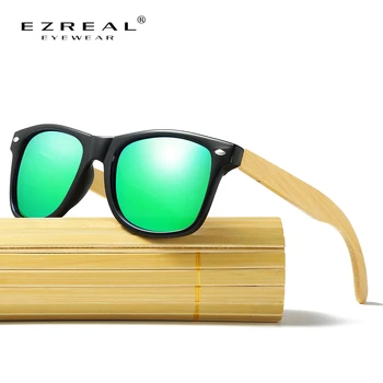 

EZREAL Wood Sunglasses Bamboo Legs Men Women Bamboo Wooden Sunglasses Polarized With Original Package