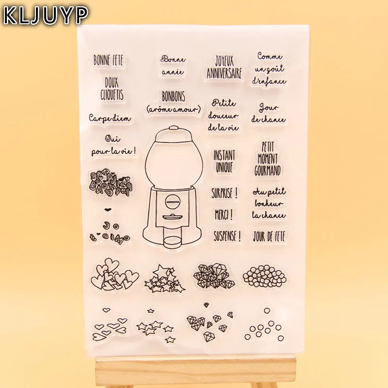 

KLJUYP French BONBONS Clear Stamps Scrapbook Paper Craft Clear stamp scrapbooking 300