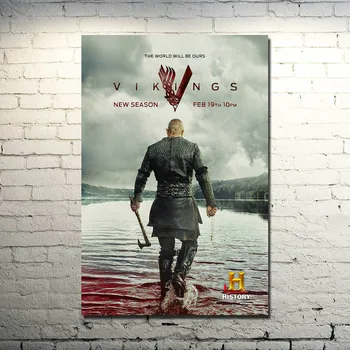 

VIKINGS Art Silk Fabric Poster Print 13x20 24x36 Inches TV Series Movie Pictures For Room Decor 004