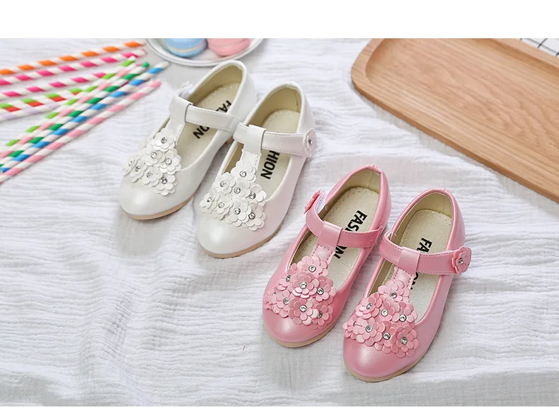 Детская обувь для девочек свадебная детская повседневная и праздничная обувь для девочек Танцы кожа цветок туфли принцессы малыш От 3 до 10