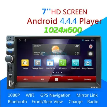 

5Pcs/Lot 701A 7'' Car Radio Media Player Android 4.4.4 Dual-core Bluetooth Touch Screen GPS Stereo Audio MP4 5 Player