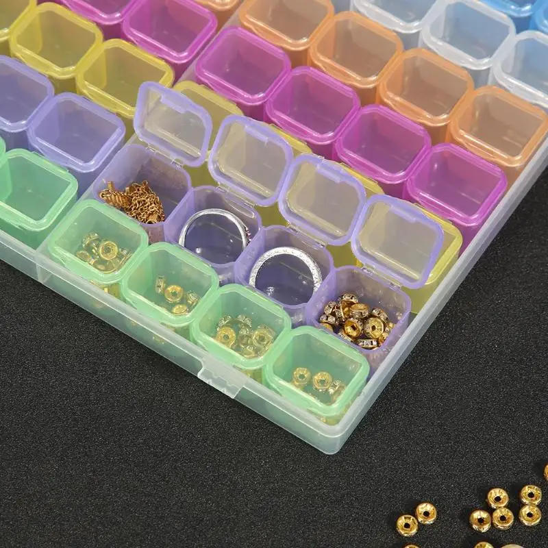 56 Grids Home Storage Box For Earring Diamond Embroidery Bead Holder Case Jewelry Display Organizer Container