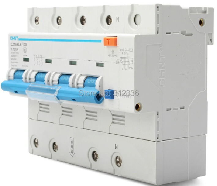 Free Shipping 2 years Warranty DZ158LE 4P 100A 4 poles Big Power House Use earth leakage circuit breaker residual current Free Shipping 2 years Warranty DZ158LE 4P 100A 4 poles Big Power House Use earth leakage circuit breaker residual current