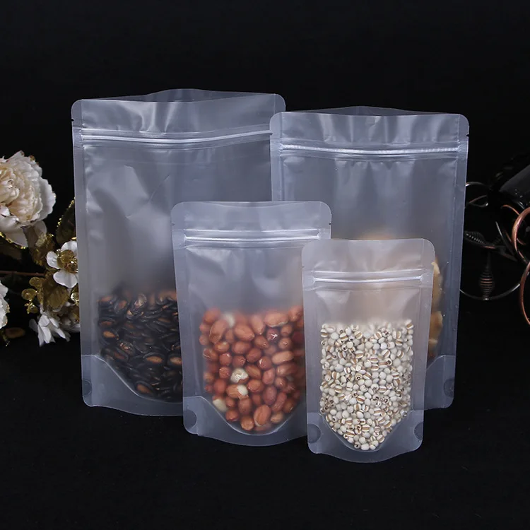 50 шт. матовые пластиковые пакеты Ziplock прозрачные подарочные травяные кофе