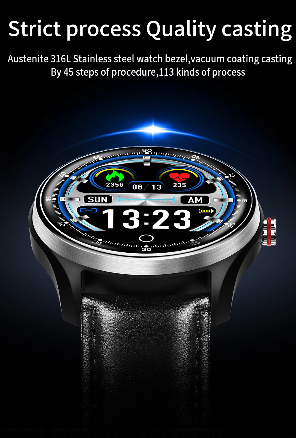 New ECG+PPG Smart Watch Blood Pressure Heart Rate Monitor IP68 Waterproof 8 Multi-Sport Modes Smartwatch For Men Women PK N58