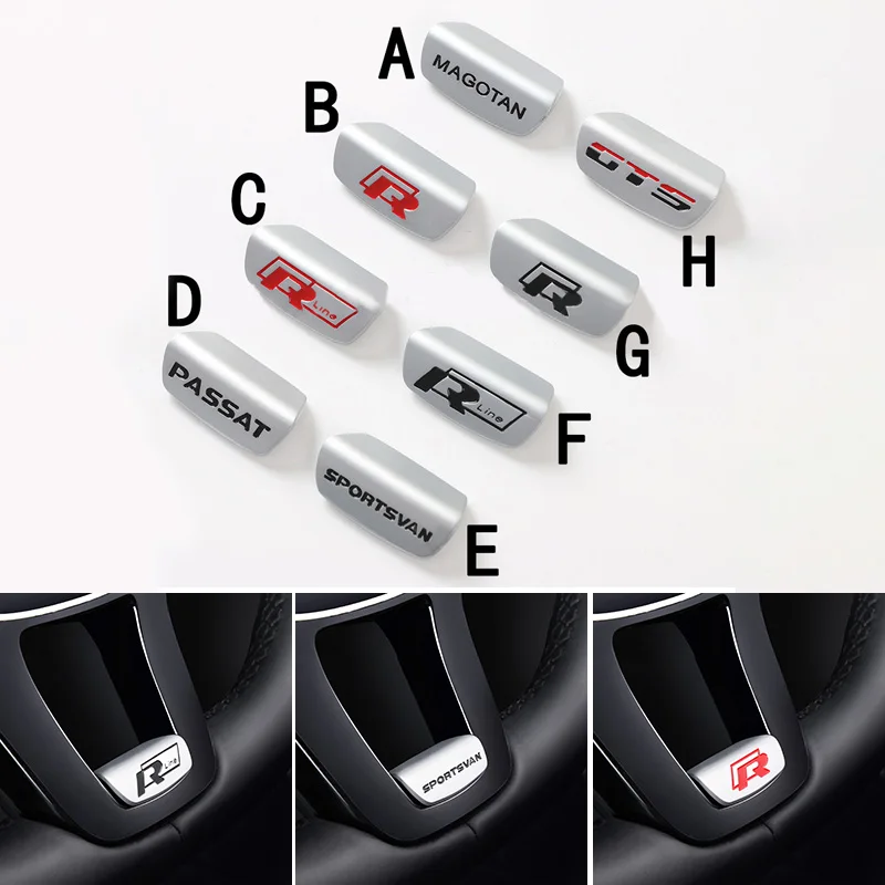 

Car R Mark Inner Steering Wheel Cover Trim for Golf 7 Jialu New Maiteng B8 auto accessories hot sale Steering Wheel Trim Cover