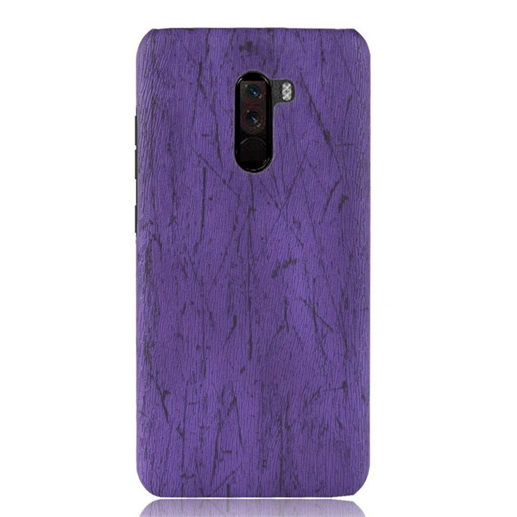 POCO F1 телефона текстура древесины ПК + PU чехол для Xiaomi задней панели