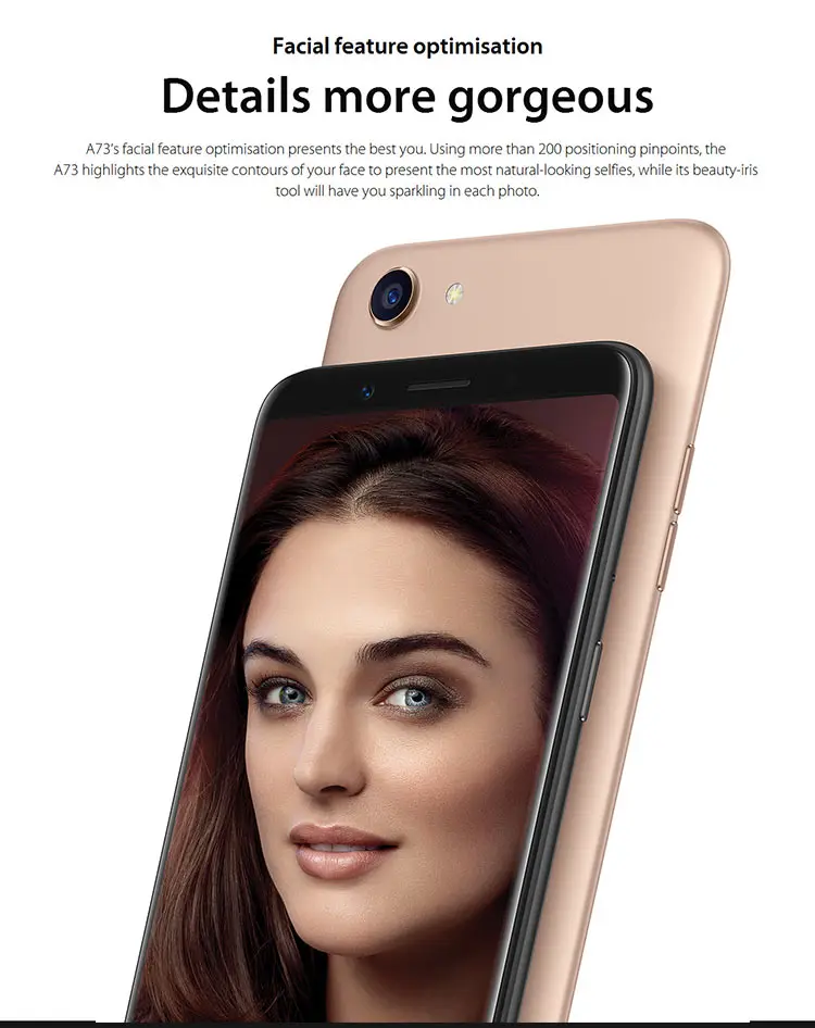 OPPO A73 4GB RAM 32GB ROM Helio P23 MTK6763T 2.5GHz Octa Core 6.0 Inch FHD+ Full Screen Android 7.1 4G LTE Smartphone