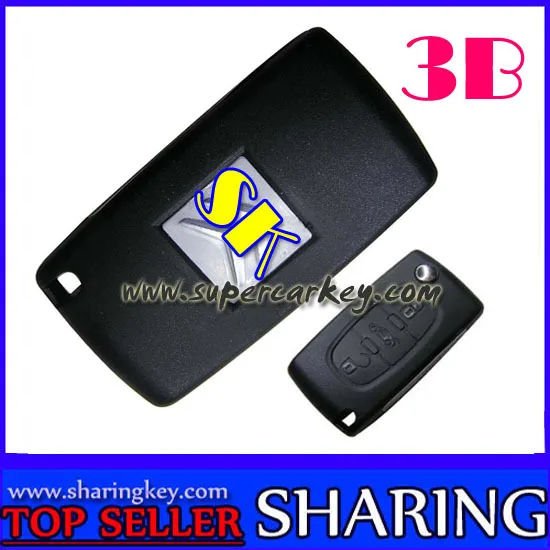 

Free shipping Citroen C4 3 Button Flip Remote Key Geniue One(1piece)