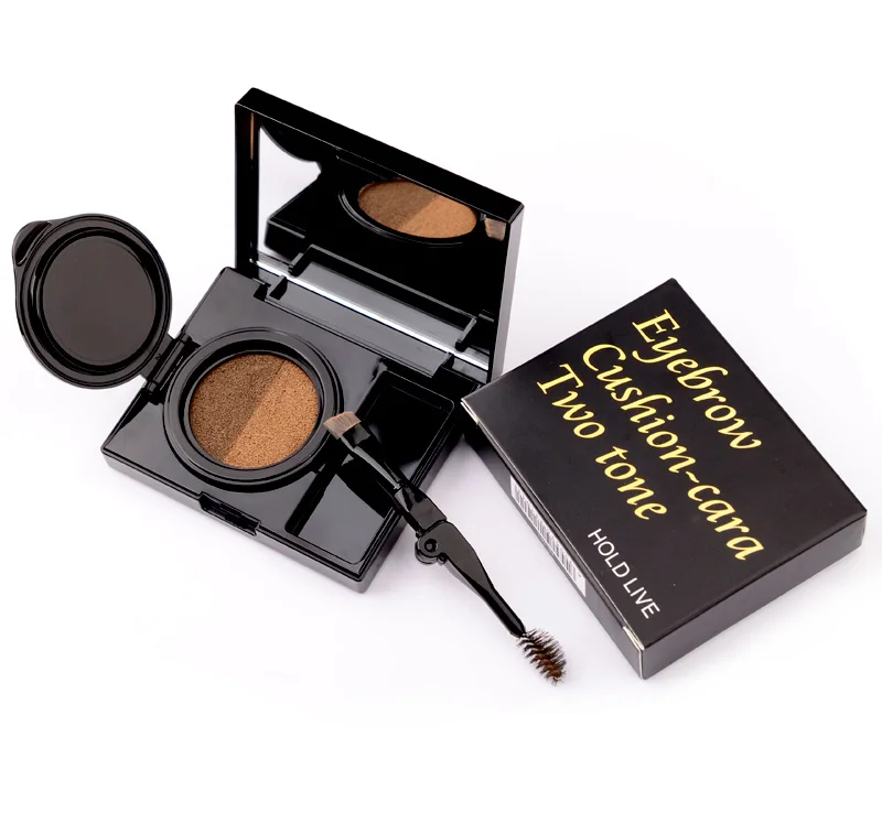 HOLD LIVE Eyebrow Cushion-cara Two Tone Gel Double Color Air Cushion Eyebrow Powder Palette With Brushes For Eyes Makeup (13)