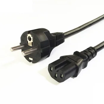 

1.8m EU / Europe 3Pin Power Cord Cable EU 3Prong Laptop AC Adapter Lead 3Pin cableg,German to IEC C15