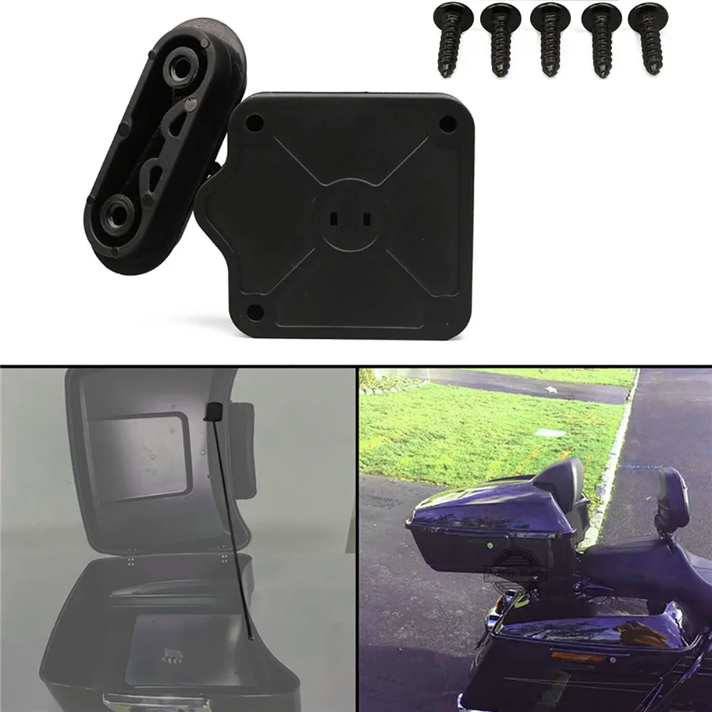 

Black Tour Pack Lid Tether For Harley Touring Road King Street Glide Road Glide Select CVO 2014-later