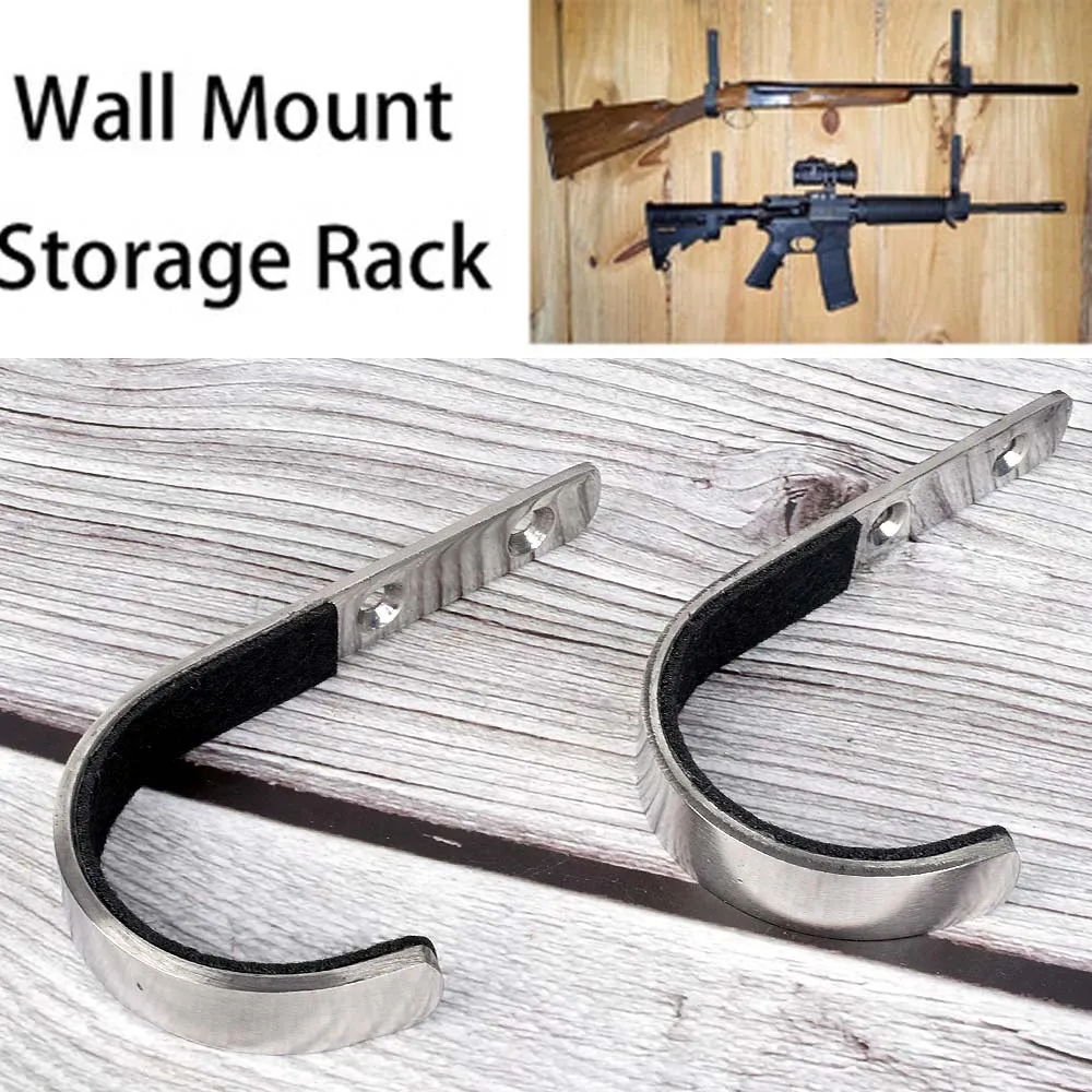 Gun Wall Mount Storage Rack J-Hook Rifle Shotgun Hangers Set Anti-Scratch New 