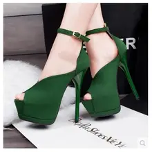 Schuhe frau 2016 sommer neue super sexy fischmaul hochhackigen schuhe feinen nachtclubs hass tag hign binden füße weibliche sandelholze