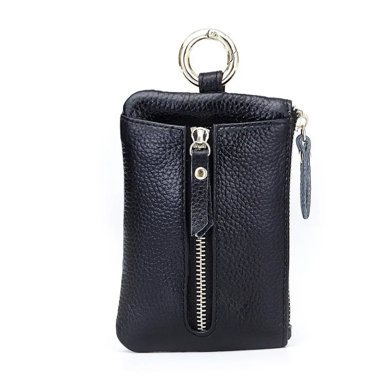 Новое поступление Женская сумка для ключей из натуральной кожи автомобильный мужской держатель для ключей деловая сумка для ключей 80 - Цвет: black