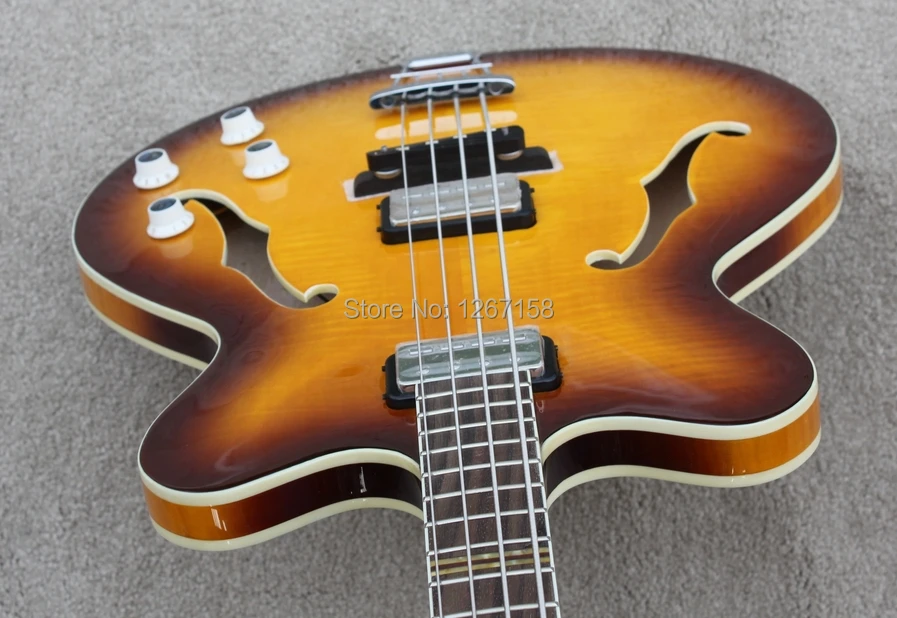 Винтажный SUNBURST Hofner Verythin Bass HCT 500/7 серия Полые body2xStaple пикапы бесплатная доставка