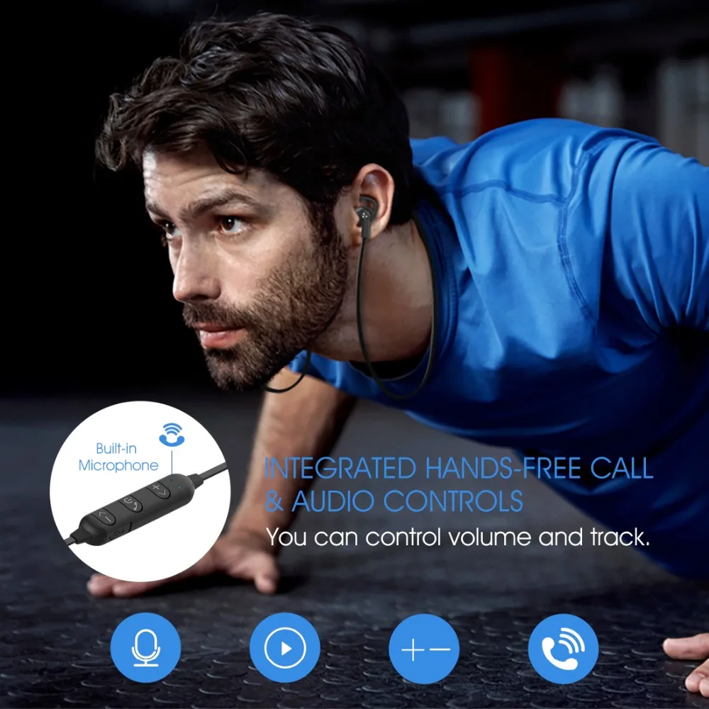 Слог SF801 Спорт bluetooth V4.2 гарнитура/беспроводные наушники устойчивое стерео для