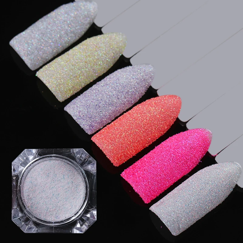 

1g Sandy Summer Holographic Sugar Nail Glitter Powder Colorful Nail Art Pigment 12 Candy Nail Colors Born Pretty