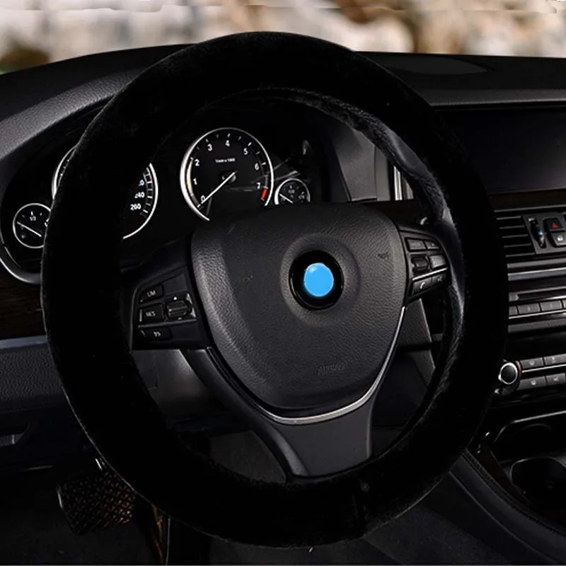 Car covers Steering wheel faux fur Steering Wheel Cover Genuine Leather