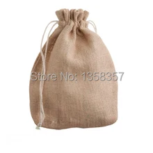 100 шт/партия джутовых/льняных подарочных мешков на шнурке для туалетных принадлежностей/украшений Упаковка, размер быть настроен, различные цвета