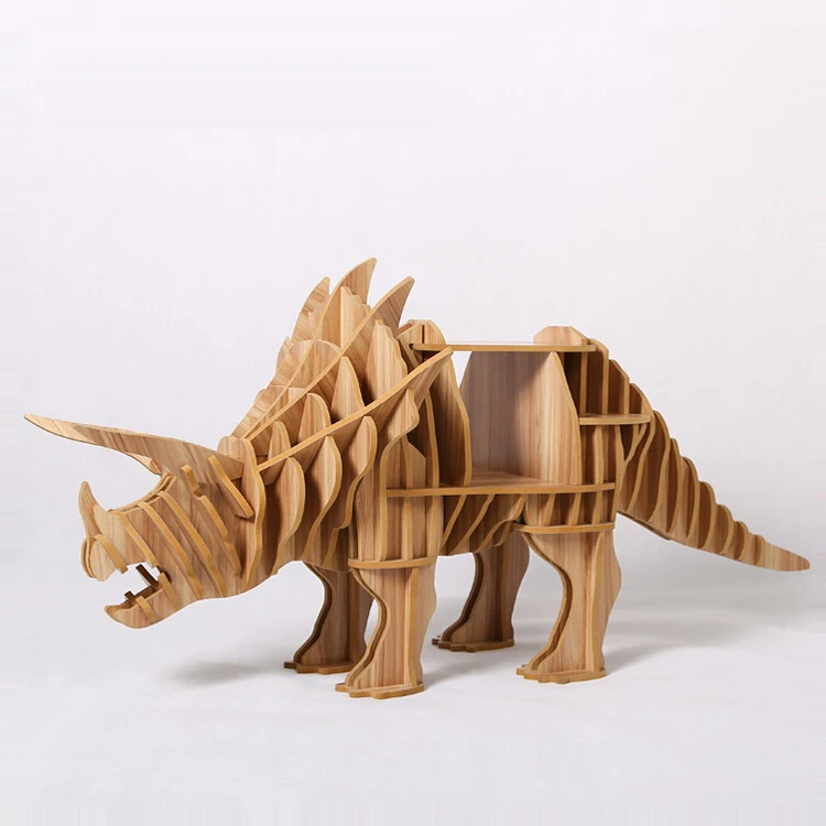 1 مجموعة 30*65 بوصة خشبية ترايسيراتوبس dinasaur طاولة جانبية/بوفيه للفن تزيين المنزل TM010M