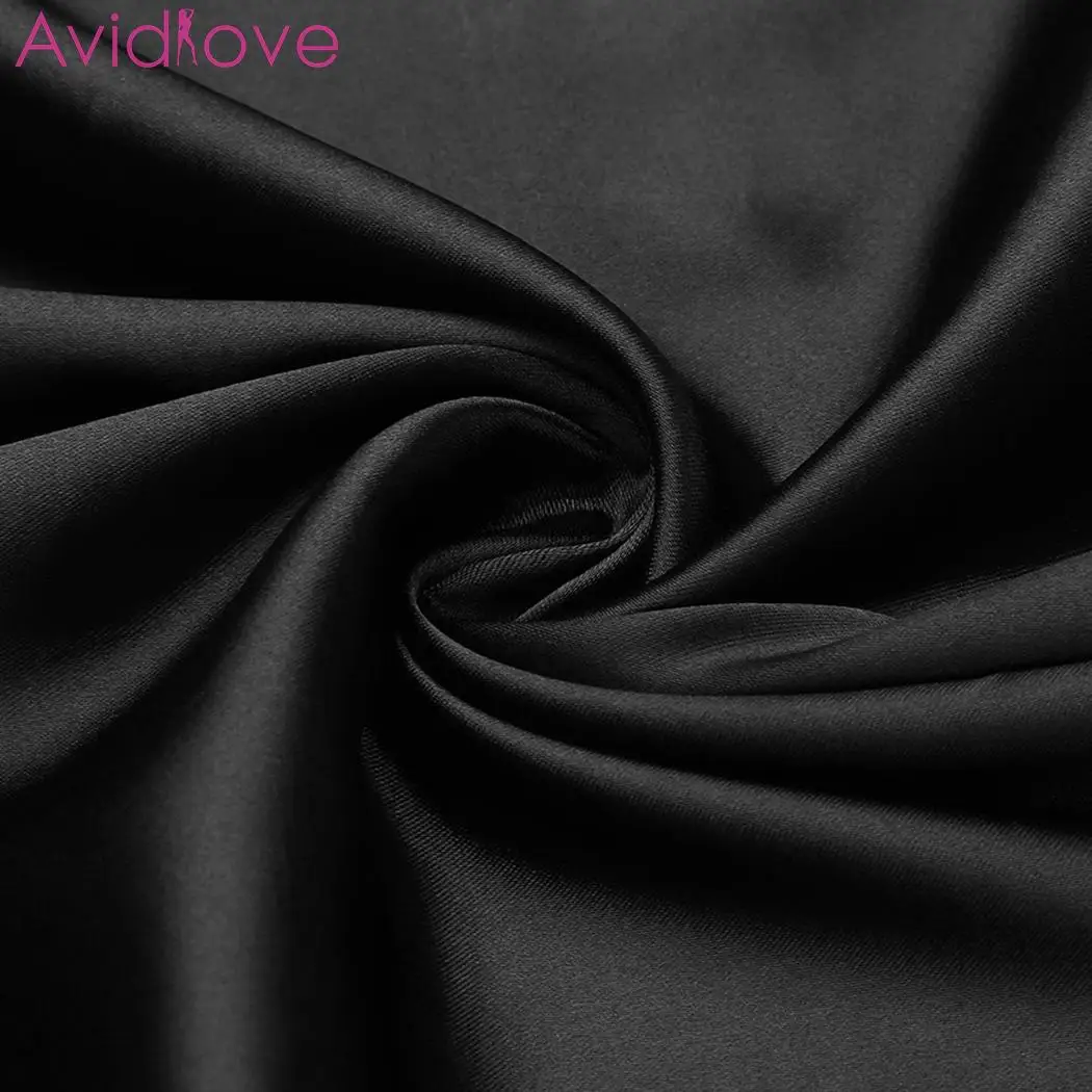 Avidlove женская ночная рубашка большого размера Летняя Сексуальная атласная пижама