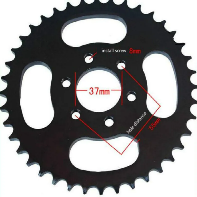 HONGLIANGYANG Мотоцикл Скутер приводная передача 530 520 420 428 большая Звездочка 32T 37T 41T 48T 40T 43T 60T звездочки