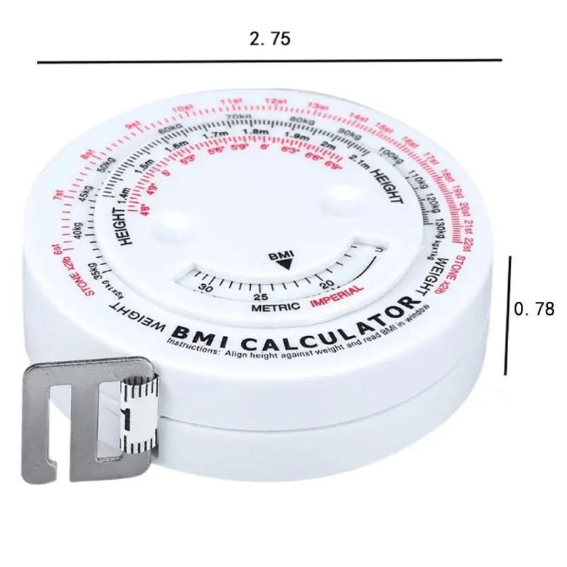 150 см измерительная лента Индекс Массы Тела Выдвижная веха измерения потери веса диета метр метрический калькулятор инструменты
