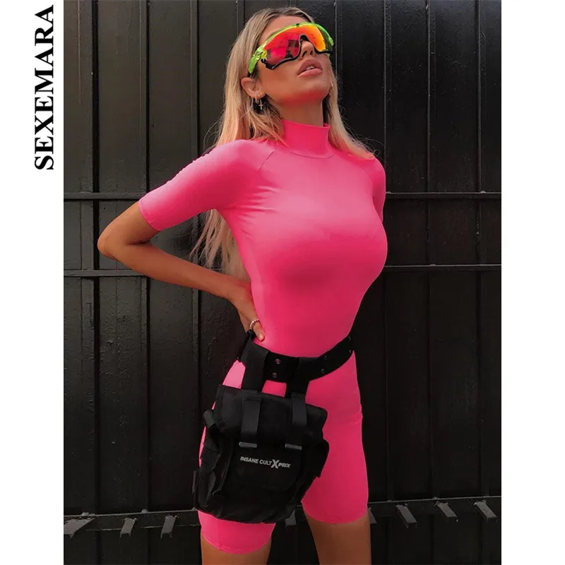 hot pink one piece jumpsuit