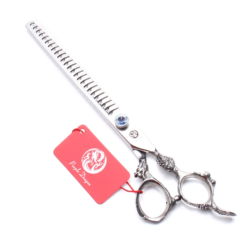 

8" Purple Dragon 440C Professional Pet Scissors Straight Shears Thinning Scissors Dog Grooming Scissors Set Animal Shears Z9107
