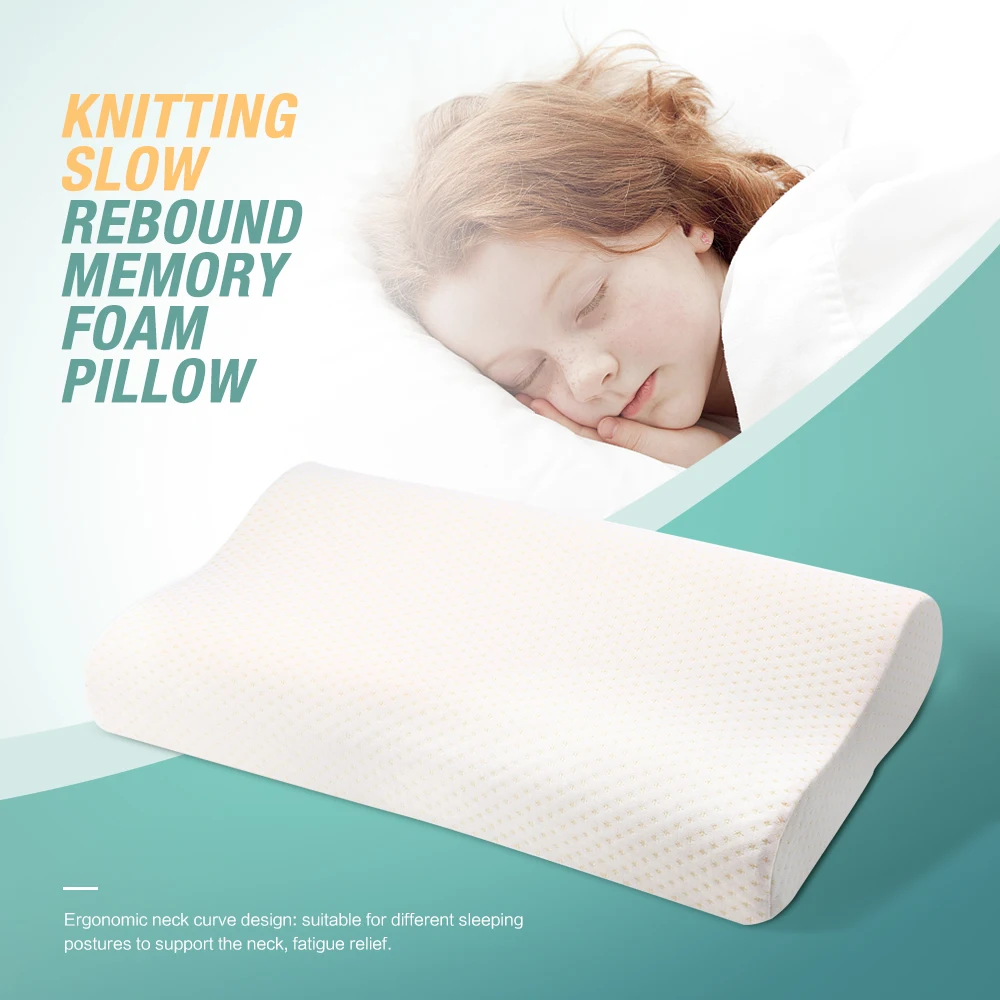 Memory Foam Neck Pillow Breathable Knitting Slow Rebound Soft Pillow