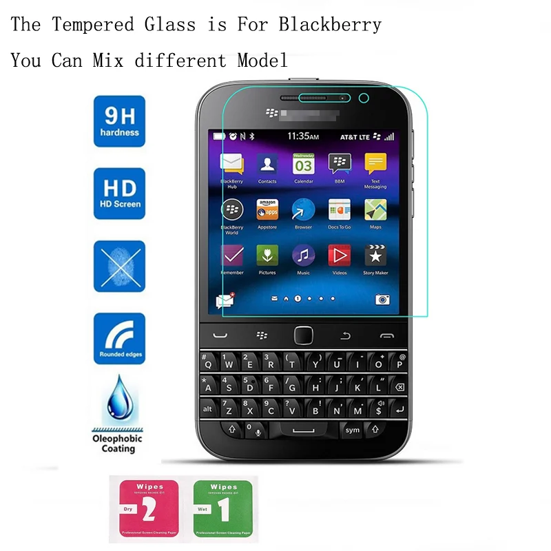 

10 PCS Premium Tempered Glass Screen Guard Film For Blackberry Passport Q10 Q20 Q30 Z10 Z20 Z30 K50 K60