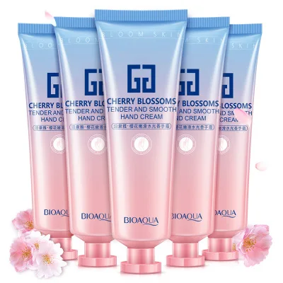 

BIOAQUA Cherry Blossoms Tender and smooth Hand Cream cute mini waterproof moisturizing skin Care Korean Cosmetic Make Up