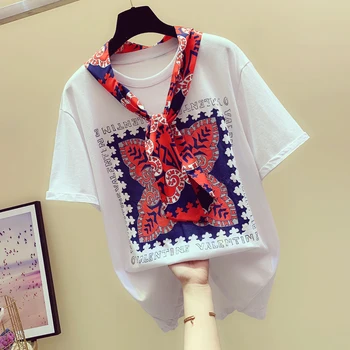 

Fashion Printed Short-sleeved T-shirt for Women In Summer 2019 New Loose Tees Shirt Top Girls Student Underwear Basic Tops