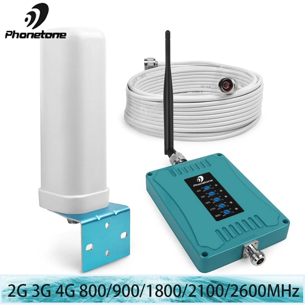 4G repeater 4g 2600MHz 800/900/1800/2100/2600/MHz 2G 3G Mobile Phone Repeater Cellular Signal