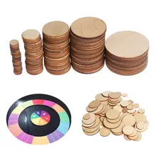 1 пакет 10-50 мм необработанные деревянные круглые круги кольцо ремесло карты Изготовление Скрапбукинг DIY украшения Искусство декоративное ремесло